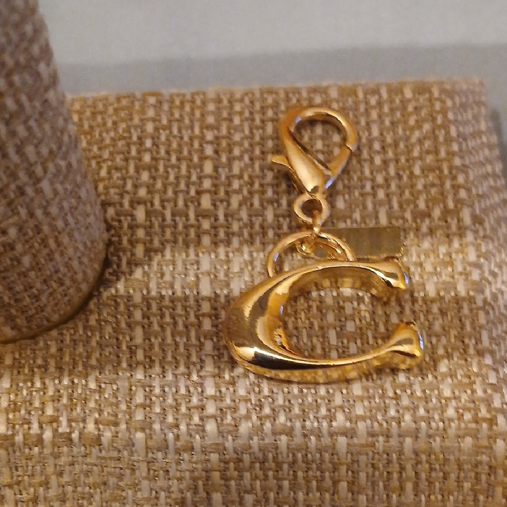 Gold Letter 'C' Charm for Women Bags